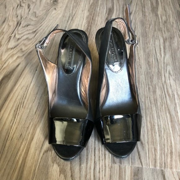 Banana republic leather singleback sandals 4” heel - Picture 7 of 8
